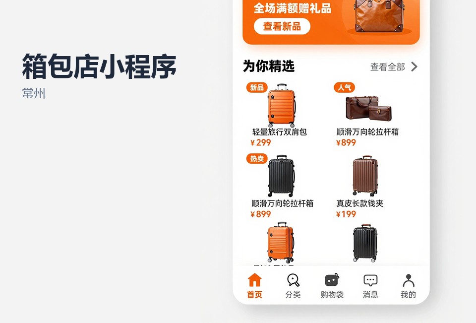 常州,小程序开发,箱包店,库存管理,售后服务