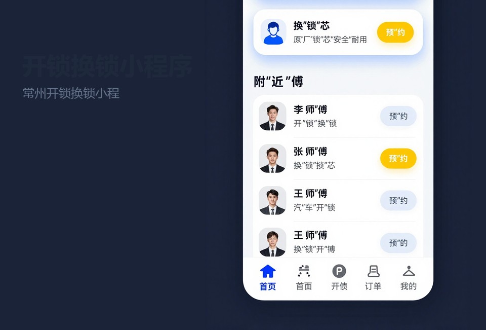 常州开锁换锁小程序,开锁小程序开发,常州小程序定制,师傅派单小程序,本地生活服务小程序