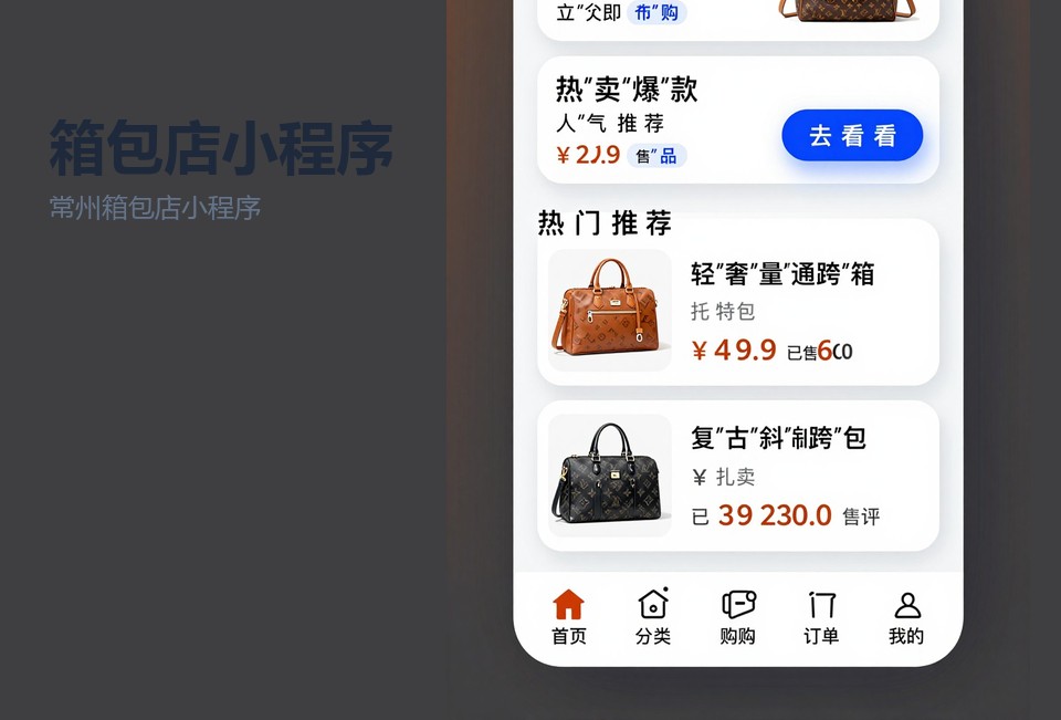 常州箱包店小程序开发,箱包店小程序案例,常州小程序定制,箱包定制询价小程序,常州飞傲软件