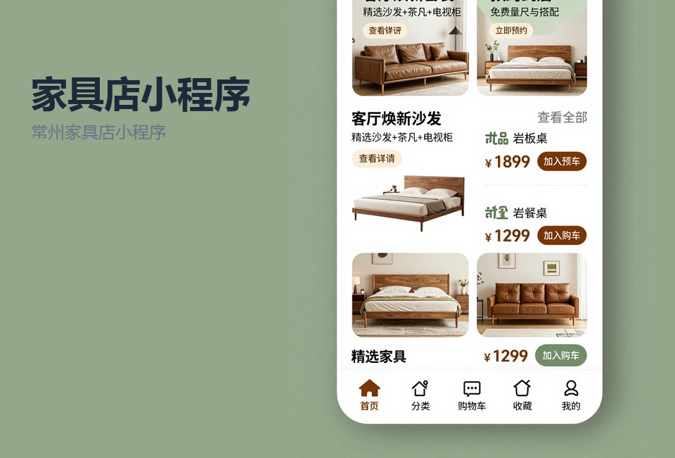 常州家具店小程序,家具店小程序开发,导购码小程序,安装排期小程序,常州小程序开发