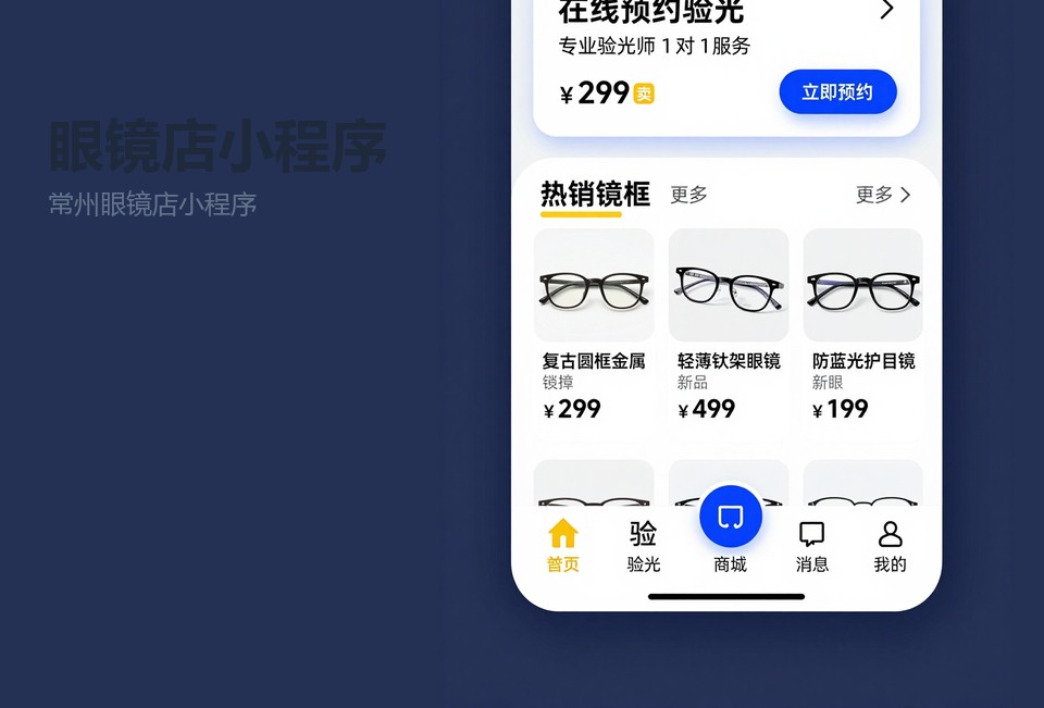 常州眼镜店小程序,验光档案小程序,配镜进度推送,常州小程序开发案例,眼镜店会员储值小程序
